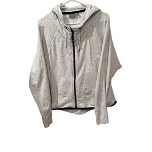 Athleta Womens Zip-Up Hoodie Jacket With Adjustable Drawstring Hood & Pockets XL